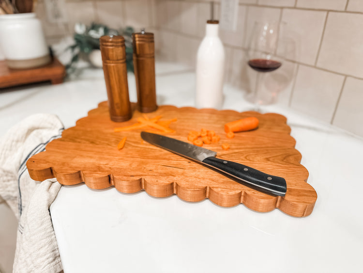 Large Scalloped Cutting Board