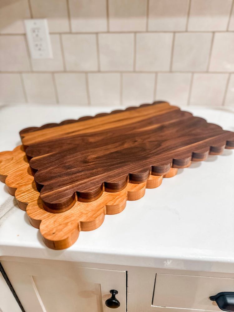 Large Scalloped Cutting Board