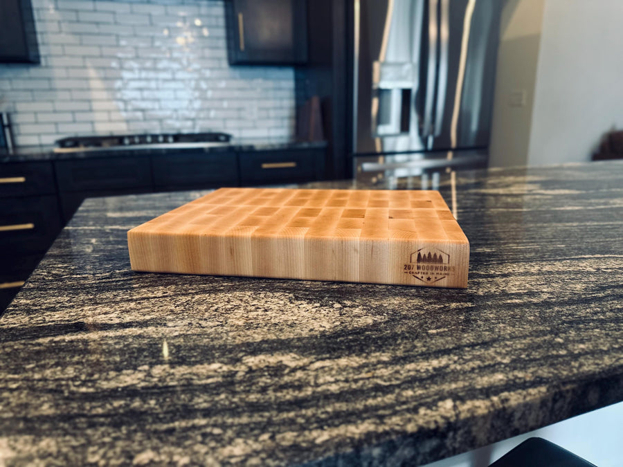 Maple end grain cutting board maple butcher block