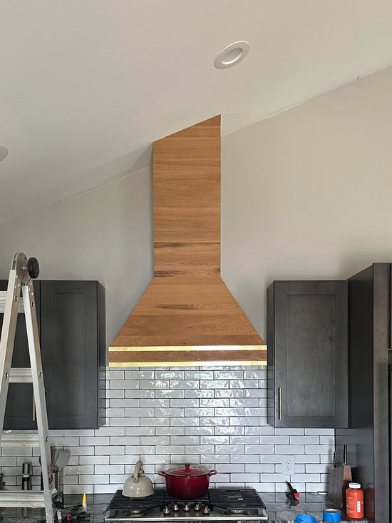 White Oak Hood Vent Cover